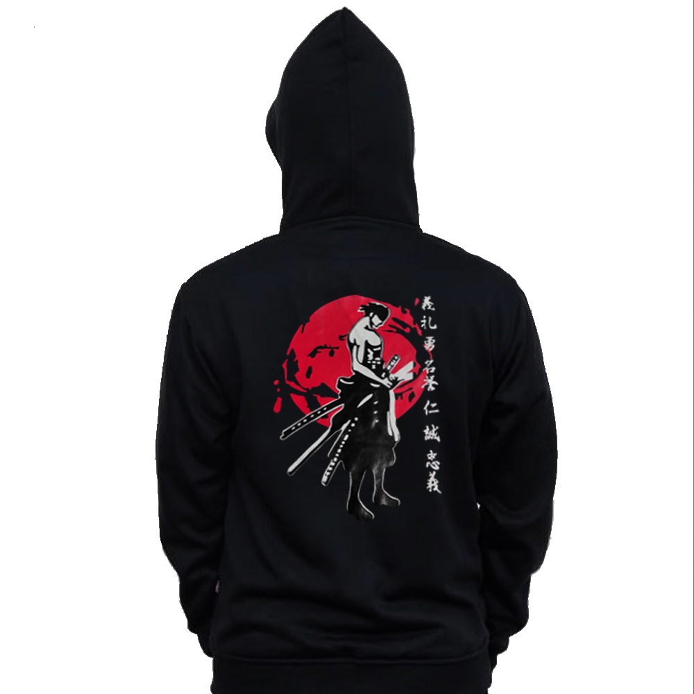 Jaket SAMURAI BUSHIDO JAPANESE HOODIE }} Jaket Sweater Hoodie Jepang Pria/Wanita Bahan Tebal COD Bayar ditempat