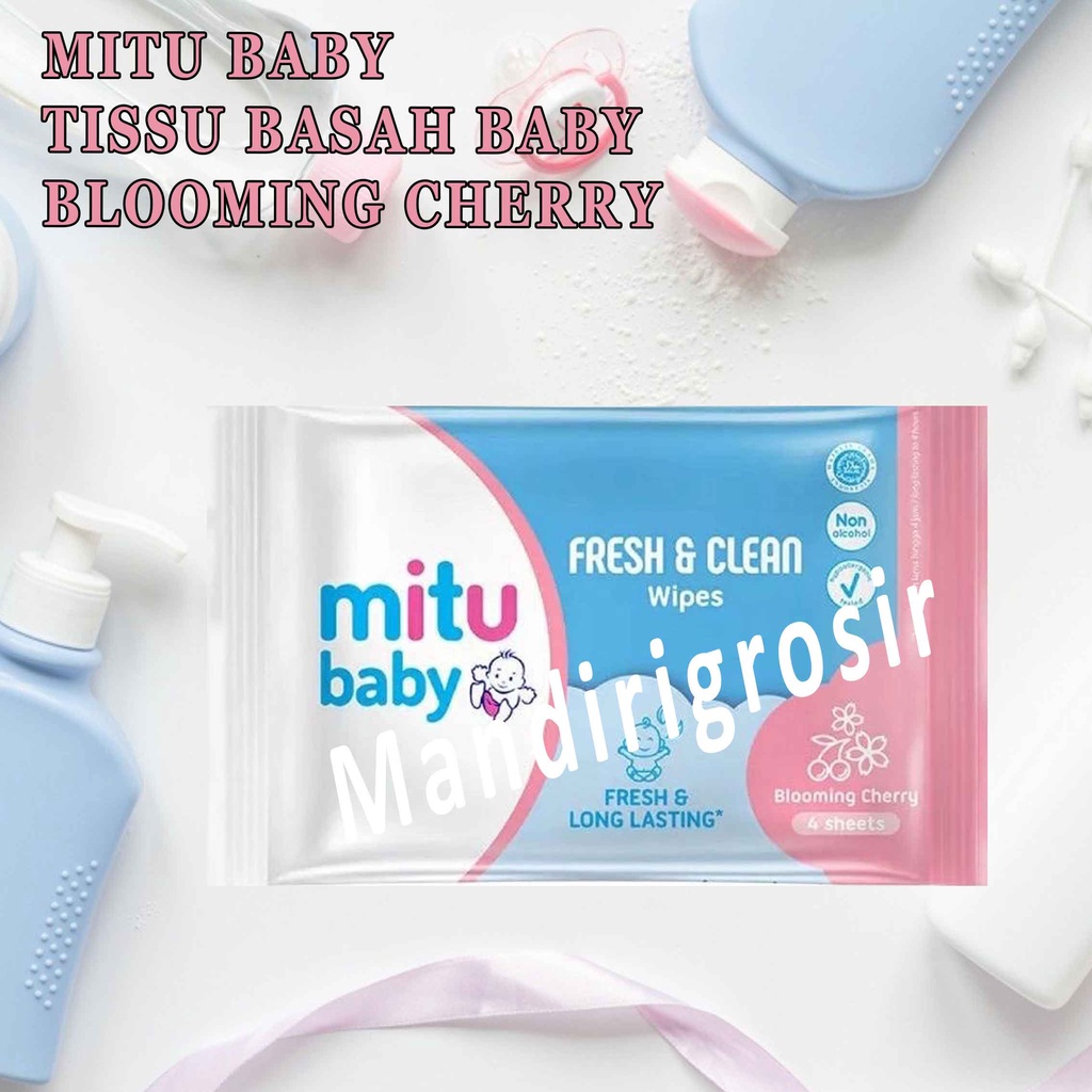 MITU TISSU BASAH BABY 4 SHEET * KEMASAN EKONOMIS