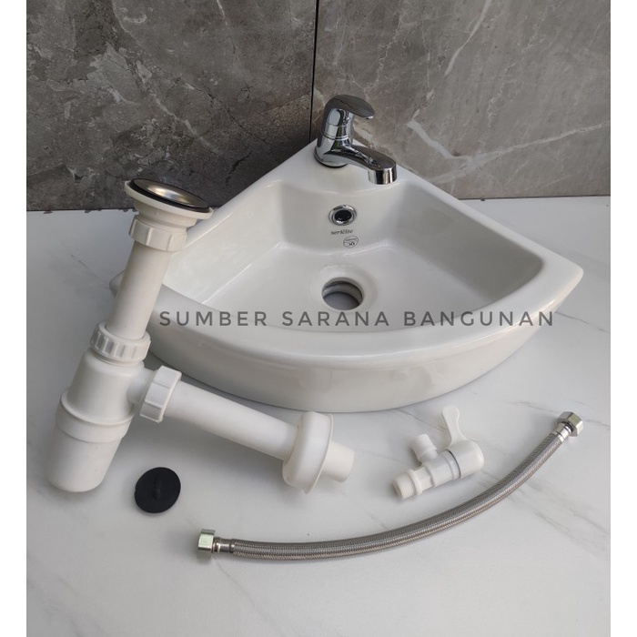 Washtafel Wastafel Sudut Cuci Tangan / Westafel Kecil Wb 2026 Komplit Set