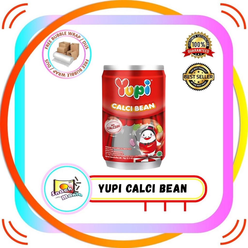 Yupi Permen Jelly Calci Bean Candy 70 gr Jar