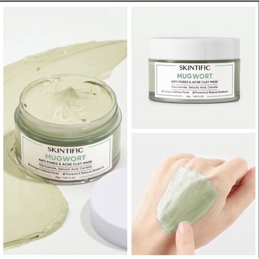 SKINTIFIC MUGWORT ANTI PORES &amp; ACNE CLAY MASK