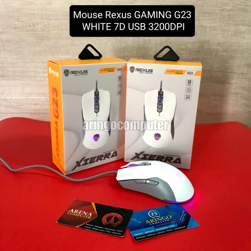 Mouse Rexus GAMING G23 WHITE 7D USB 3200DPI