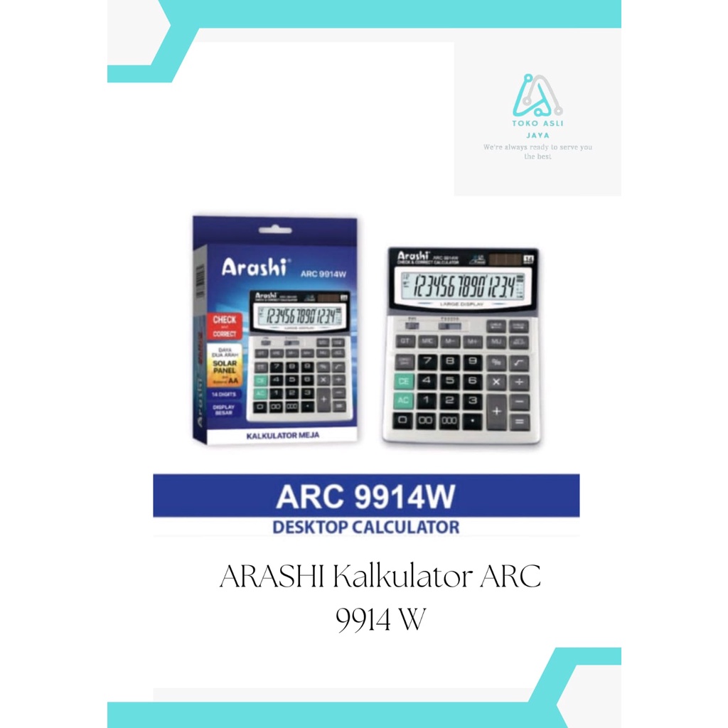 

ARASHI KALKULATOR SERI ARC 9914W