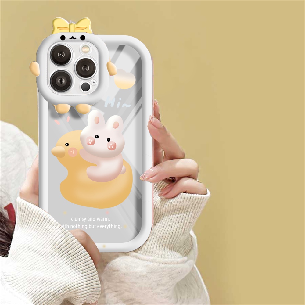 Redmi 10C 10A Note 11 Pro Note 11S 9C 9A 10 9T 9 Note10 5G 10s Note9 Note9S Note8 Poco M5S X3 NFC M3 Pro 3D Lensa Monster Lovely Kuromi Bunny Shockproof TPU Bening Casing Ponsel BY