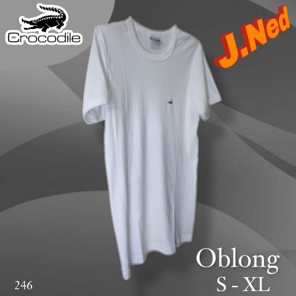 J246 - KAOS OBLONG PRIA CROCODILE SIZE S - XL HARGA PER 1 PCS