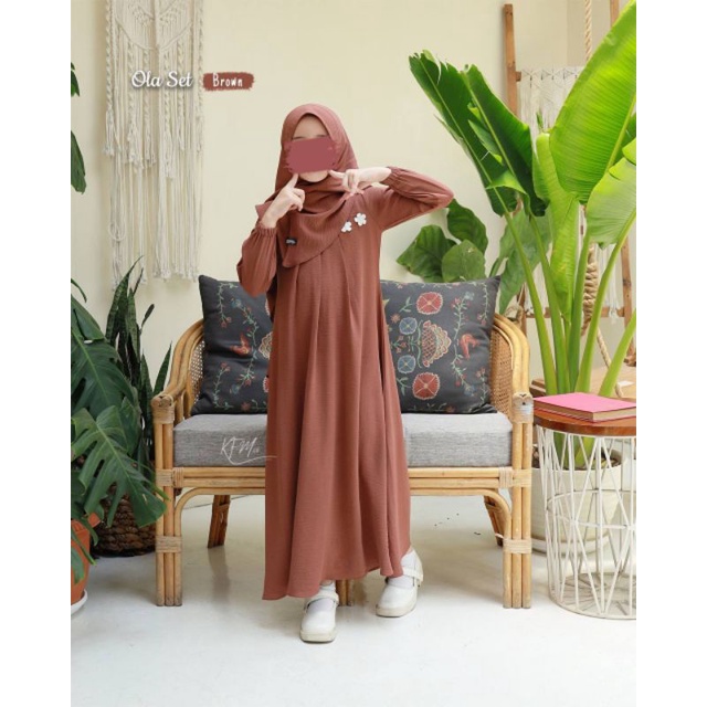 Ola Gamis set Kids KFM | Ola Gamis Anak KFM kids S