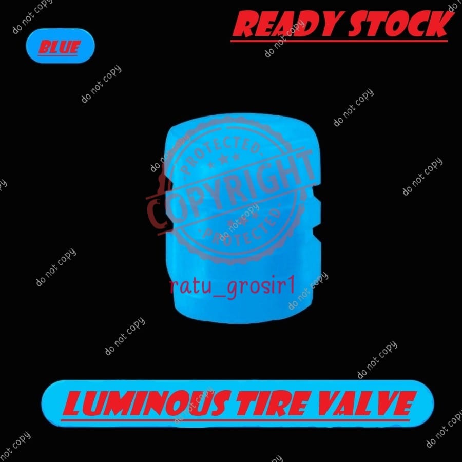 Pentil Led Nyala Ban Mobil Motor Sepeda Glow In The Dark Luminous tutup pentil NEON premium valve cap high quality luminous powder build