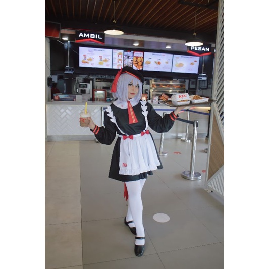 Costume cosplay Noelle GI x KFC version