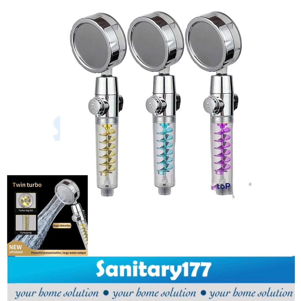 KEPALA shower putar 360 ON OFF 109-Head sower turbo semprotan sower high pressure saving water unik uniq Fan