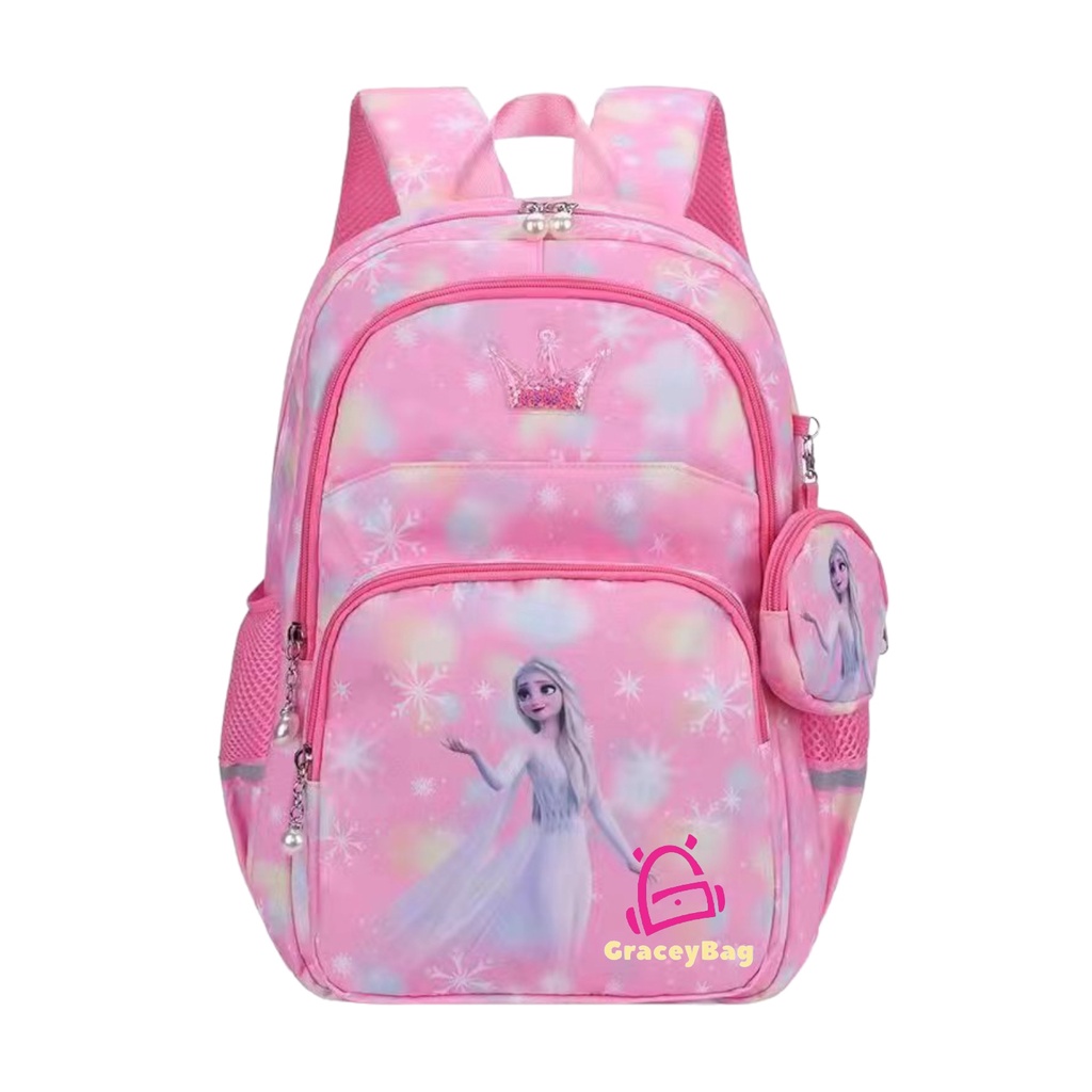 GB-9868 Tas Ransel Anak Perempuan / Tas Sekolah Frozen Impor