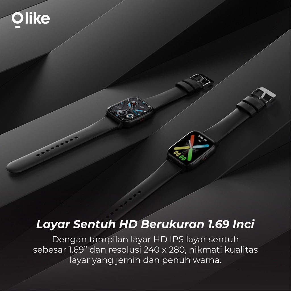 Olike Smartwatch Horizon W12 HD Full Touch Screen Real Time temperature IP67 20 Days Stand By Time IWatch Jam tangan pintar Smart Watch anak kecil