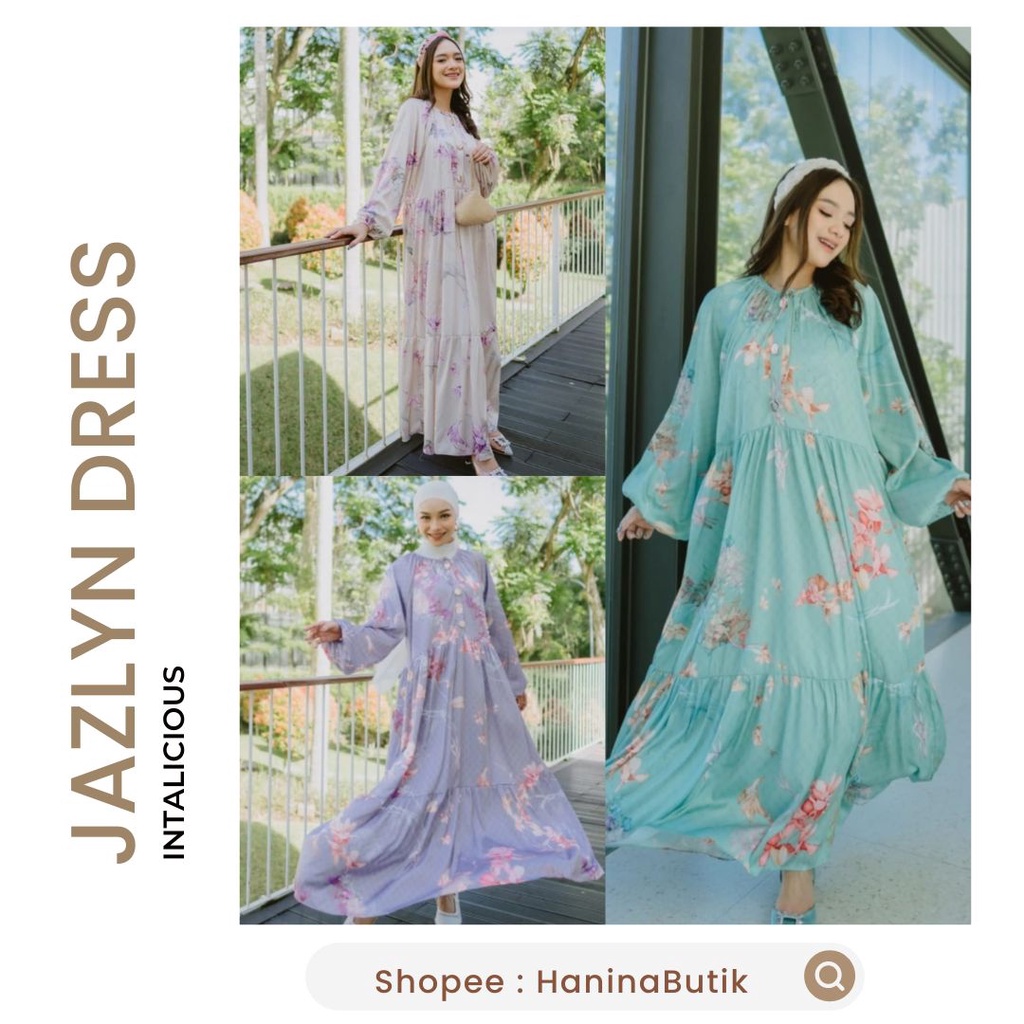 (𝗦𝗜𝗔𝗣 𝗞𝗜𝗥𝗜𝗠) JAZLYN DRESS by INTALICIOUS | DRESS INTALICIOUS ORCHID LAVENDER PISTACHIO SILK MEWAH IN