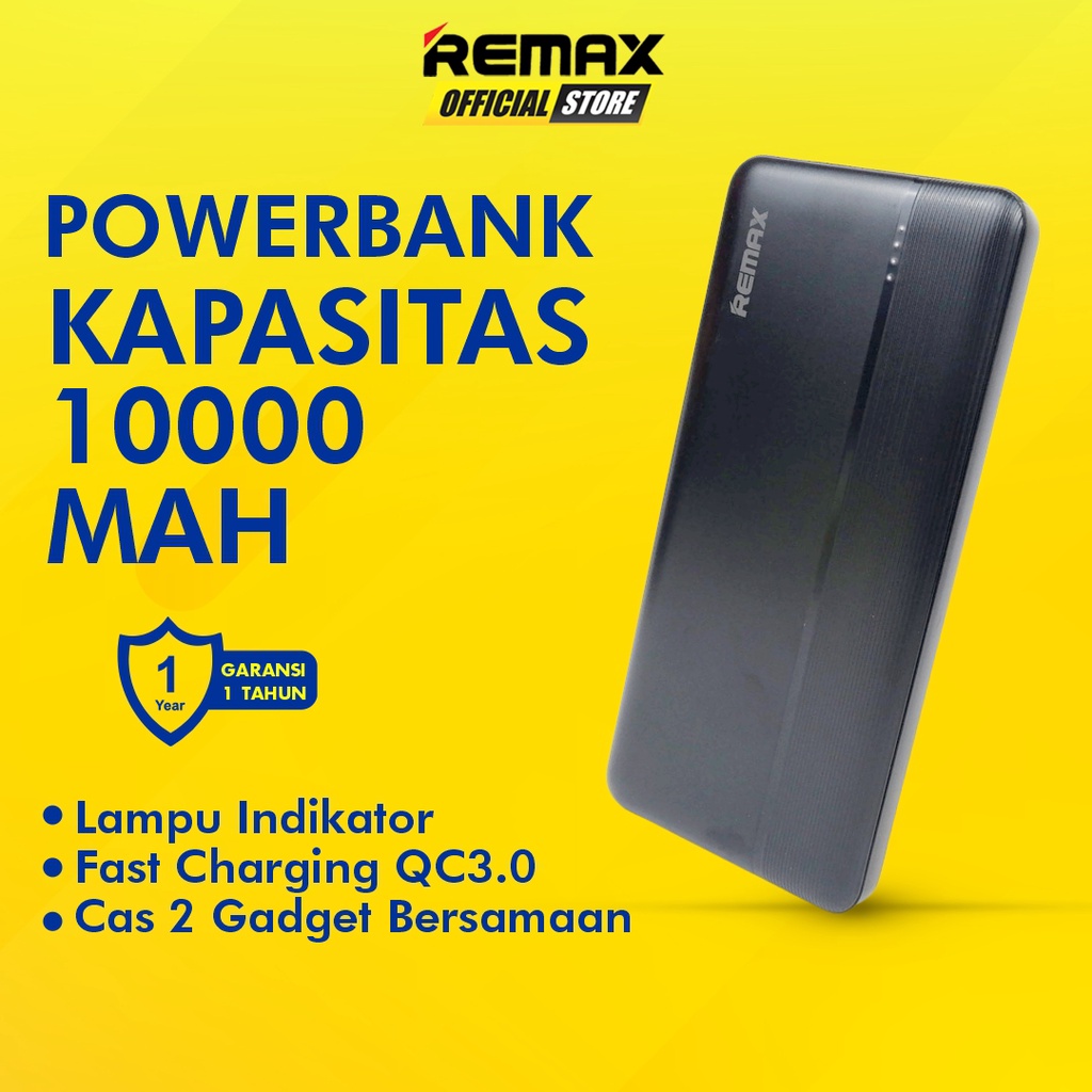 Power Bank 10000 mAh Remax RPP-144 Fast Charging 20W Dual Port LED Indicator