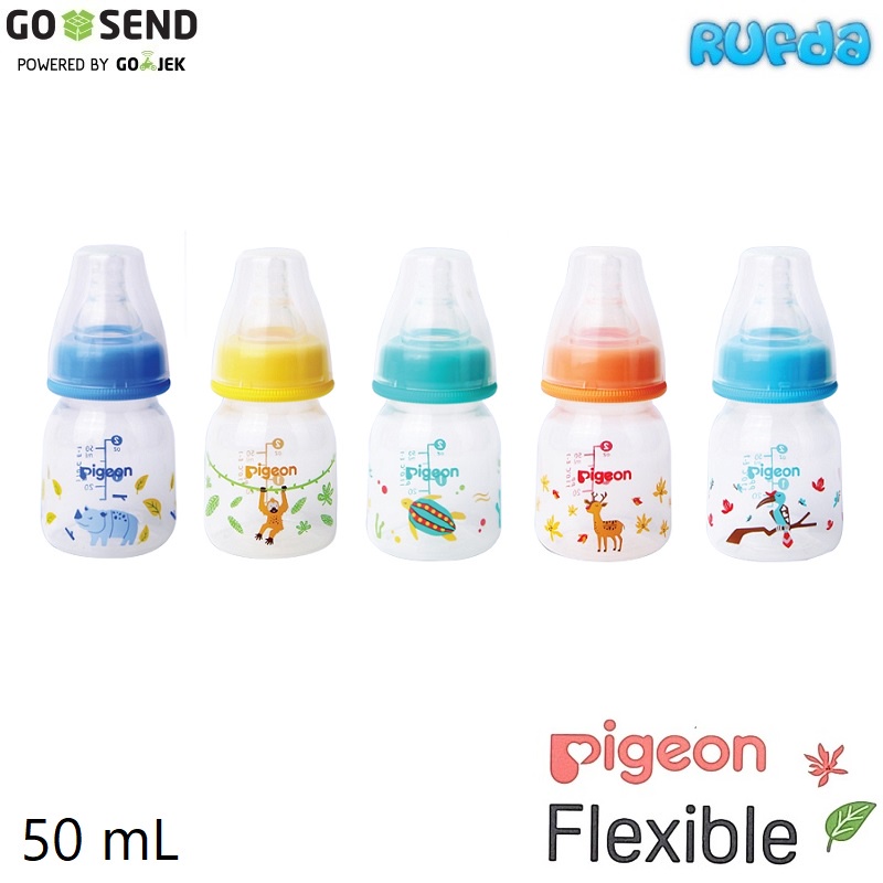 Pigeon Flexible 50ml Botol Susu Newborn Bayi Baru Lahir Slim Standard Narrow Neck