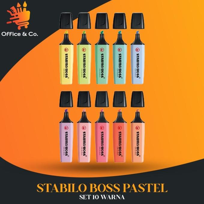 

STABILO Set 10 Warna - BOSS Pastel All Colors Ter