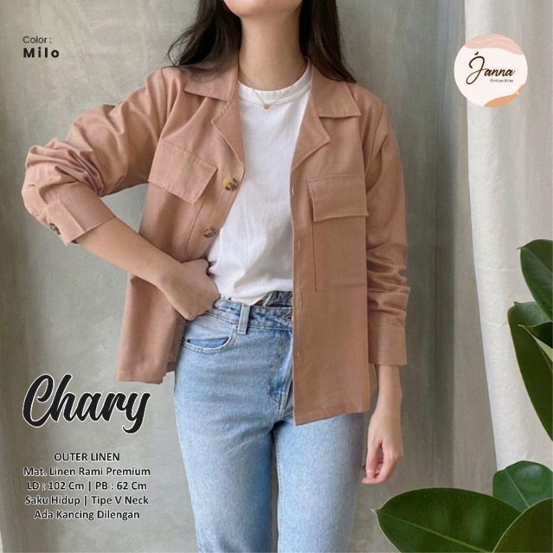 CHARY OUTER FASHION WANITA TERBARU BY JANNA