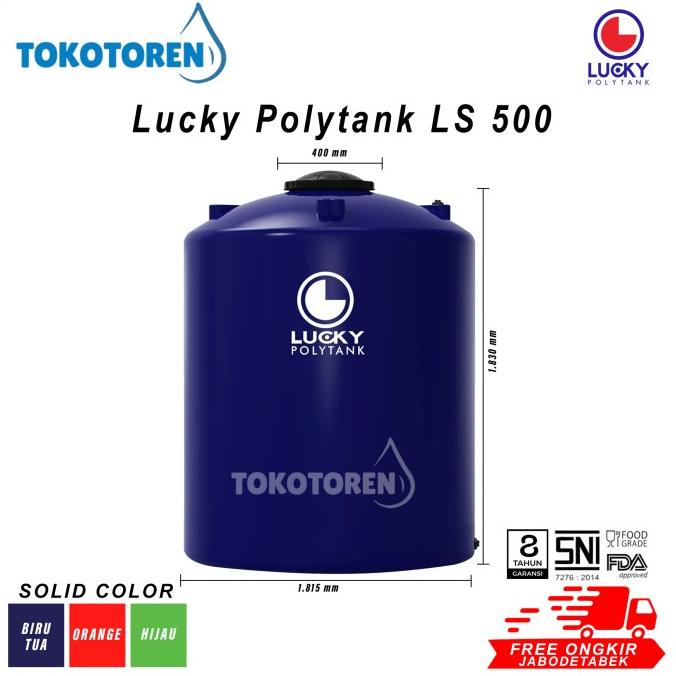 Toren Air Lucky Polytank LS 500 / 5000 Liter Garansi Resmi Free Kirim