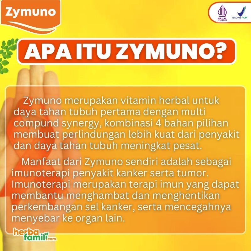 ZYMUNO - Vitamin Herbal Cegah Kanker Tingkatkan Daya Tahan Tubuh Imun Jaga Kesehatan Tubuh Cegah Flu Demam Batuk Masalah Pencernaan Bantu Percepat Penyembuhan Penyakit Booster Imun Isi 200ml