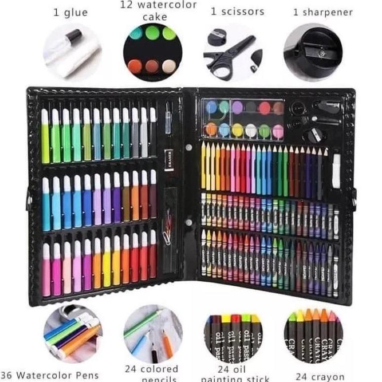 

(Bayar Ditempat) WE Crayon Set 150pcs / Krayon Mewarnai Anak 150pcs / Pensil Warna Set 150pcs ..