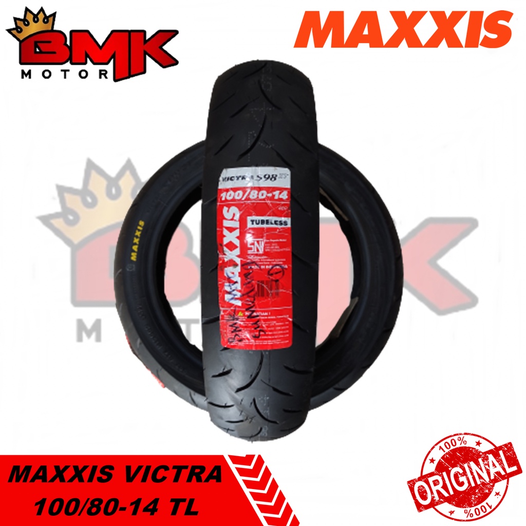 BAN MAXXIS VICTRA 100/80-14 TUBELESS