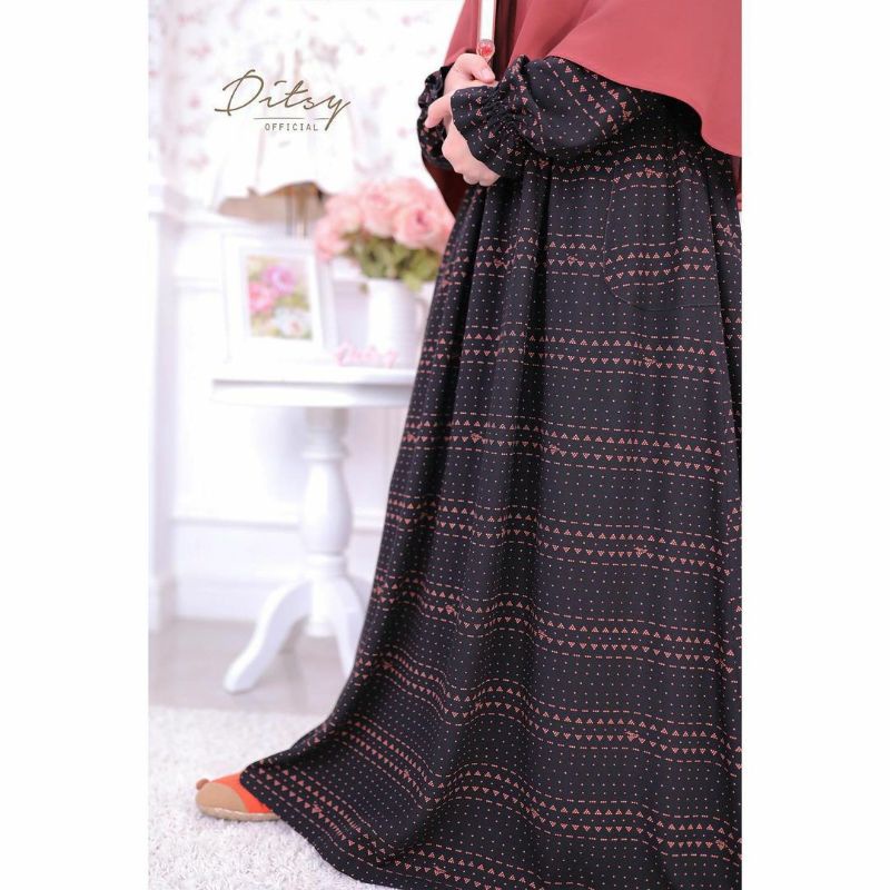 DITSY NIGHTGOWN Januari 2023 size XL SYERA BLACK