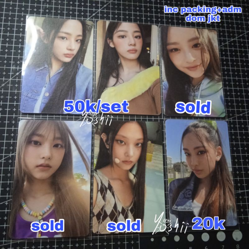 photocard newjeans weverse c ver attention debut era minji hyein haerin cimol