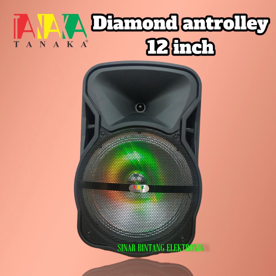PROMO!!! SPEAKER PORTABLE TANAKA DIAMOND ANTROLLEY 12 INCH BLUETOOTH - T 8008 8 INCH