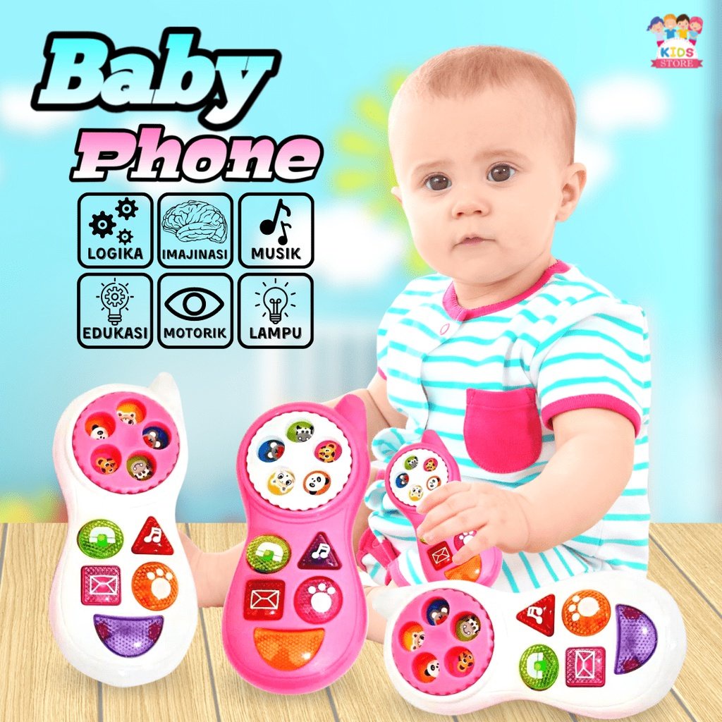 Baby Phone Mainan Anak Balita Anak Perempuan | Mainan Bayi 6 Bulan Mainan Edukasi | Mainan Cewek