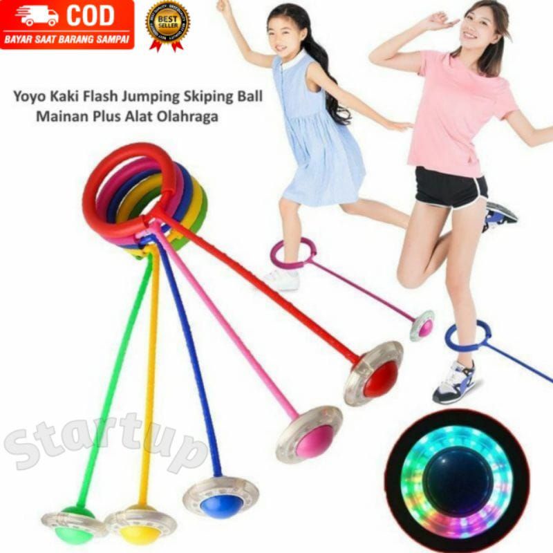 PROMO Mainan Anak Yoyo Kaki Hulahup Kaki Yoyo Kaki Nyala Led Mainan Olahraga Flash Hula Hoop Kaki Ju