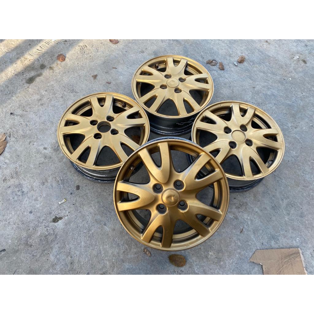 READY VELG MOBIL SEKEN HONDA BRIO RING 14 SUDAH REPAINT, BISA DIPAKAI CITY, KARIMUN,AGYA,AYLA