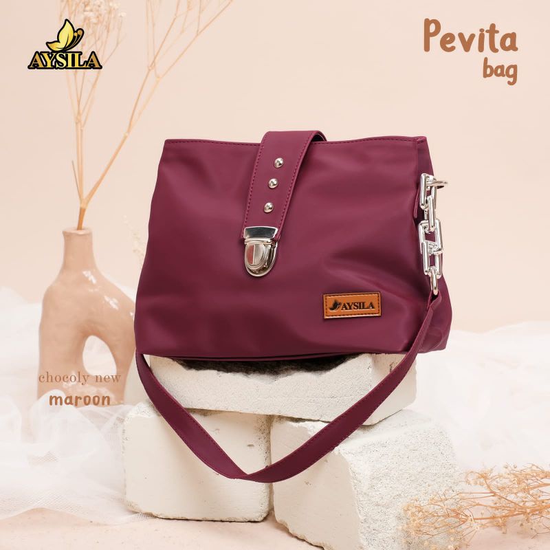 PEVITA BAG BY AYSILA BAHAN CHOCOLY ANTI AIR WATERPROOF PREMIUM TAS SELEMPANG