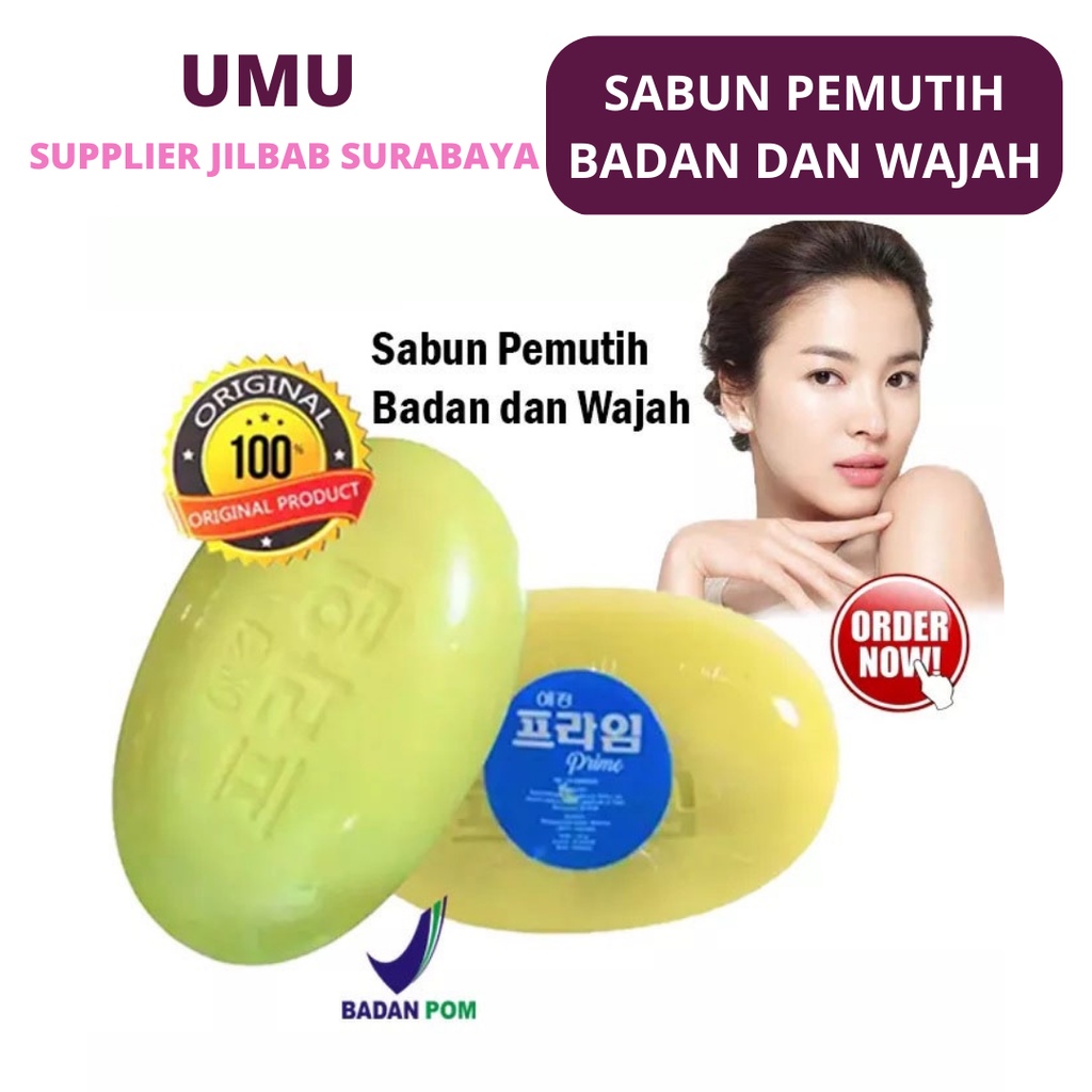 (UMU SUPPLIER) Sabun Korea Pemutih Badan Wajah Leher Ketiak Selangkangan Original BPOM