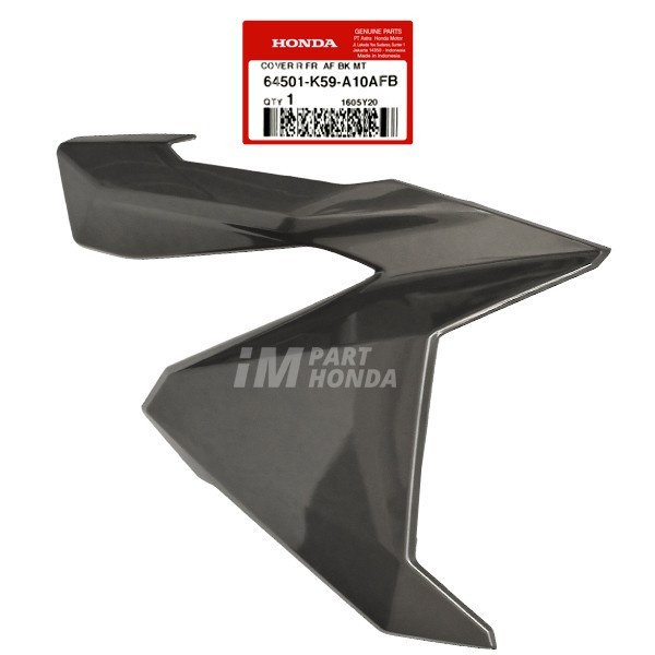 64501-K59-A10AFB COVER SAYAP KANAN VARIO 125 150 LED HITAM ABU ABU