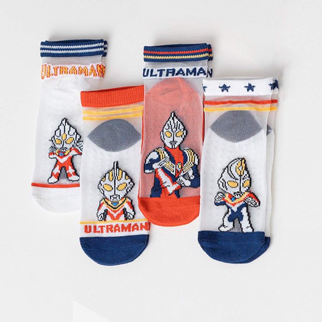 INFY - Kaos Kaki Anak Motif Ultraman Transparan Kaus Kaki Bayi Lucu KK045