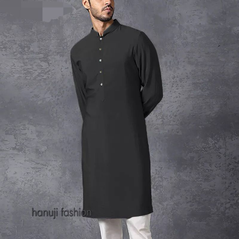 Fashion Pakaian Muslim Pria Jubah Pria Gamis Pria Baju Muslim Pria Panjang Kurta Pakistan Thobe Pria