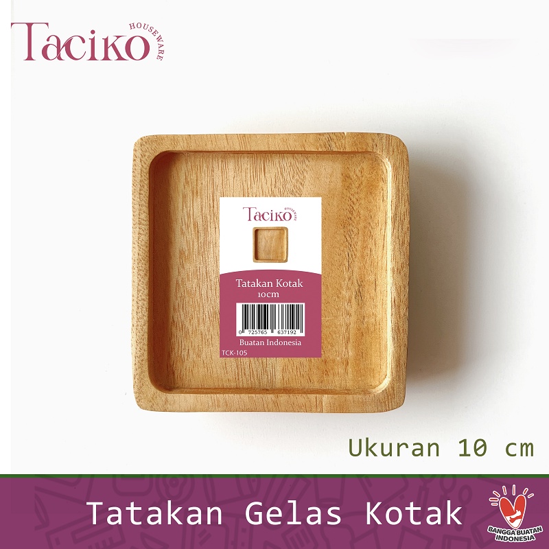 Ktmstore Tatakan Gelas Kayu Kotak Square Wooden Coaster Alas TACIKO TCK-105