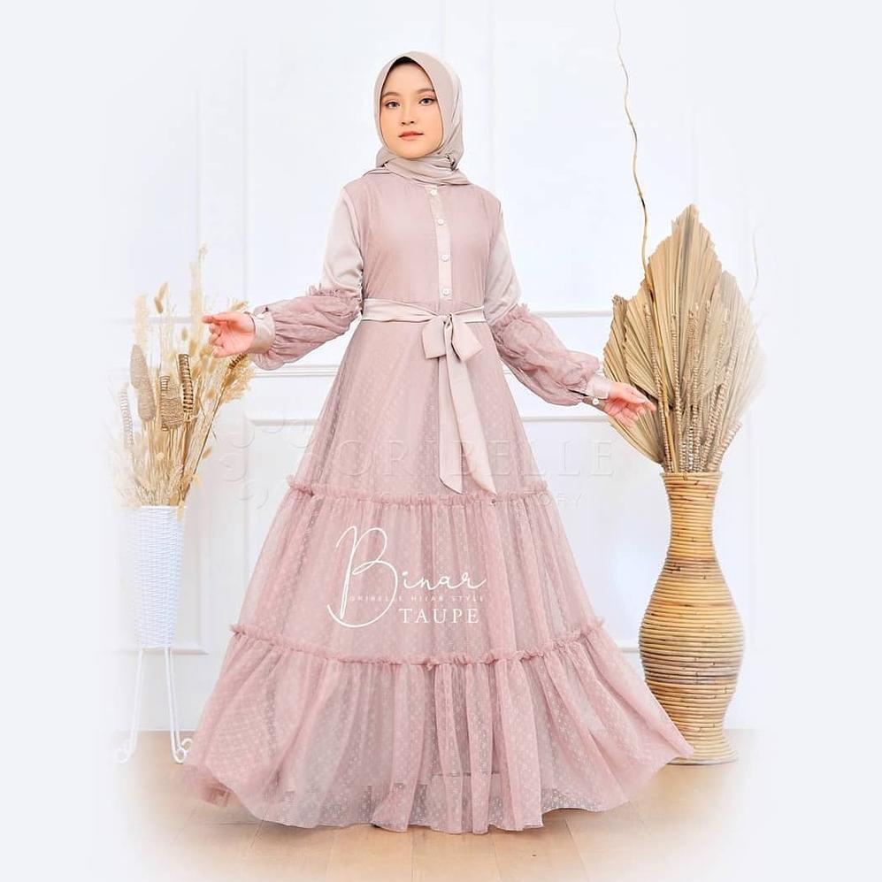 TWG.11Ja23х ‑ BINAR DRESS KIDS Baju Gamis Syari Anak Muslimah Model Terbaru 2020 Baju Anak Umur 10 -