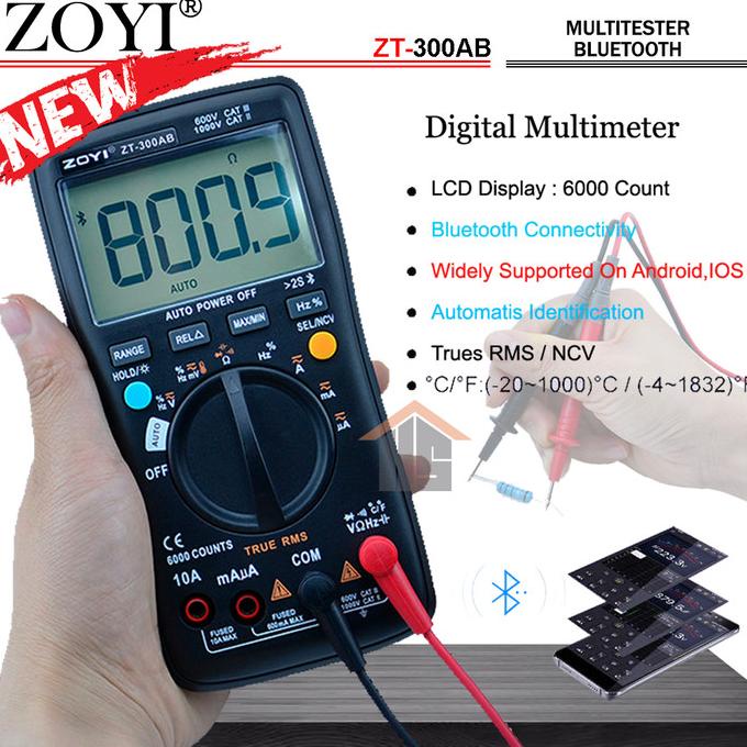 ZOYI ZT-300AB True RMS NCV Upgrade Auto Mutlitester Bluetooth Digital