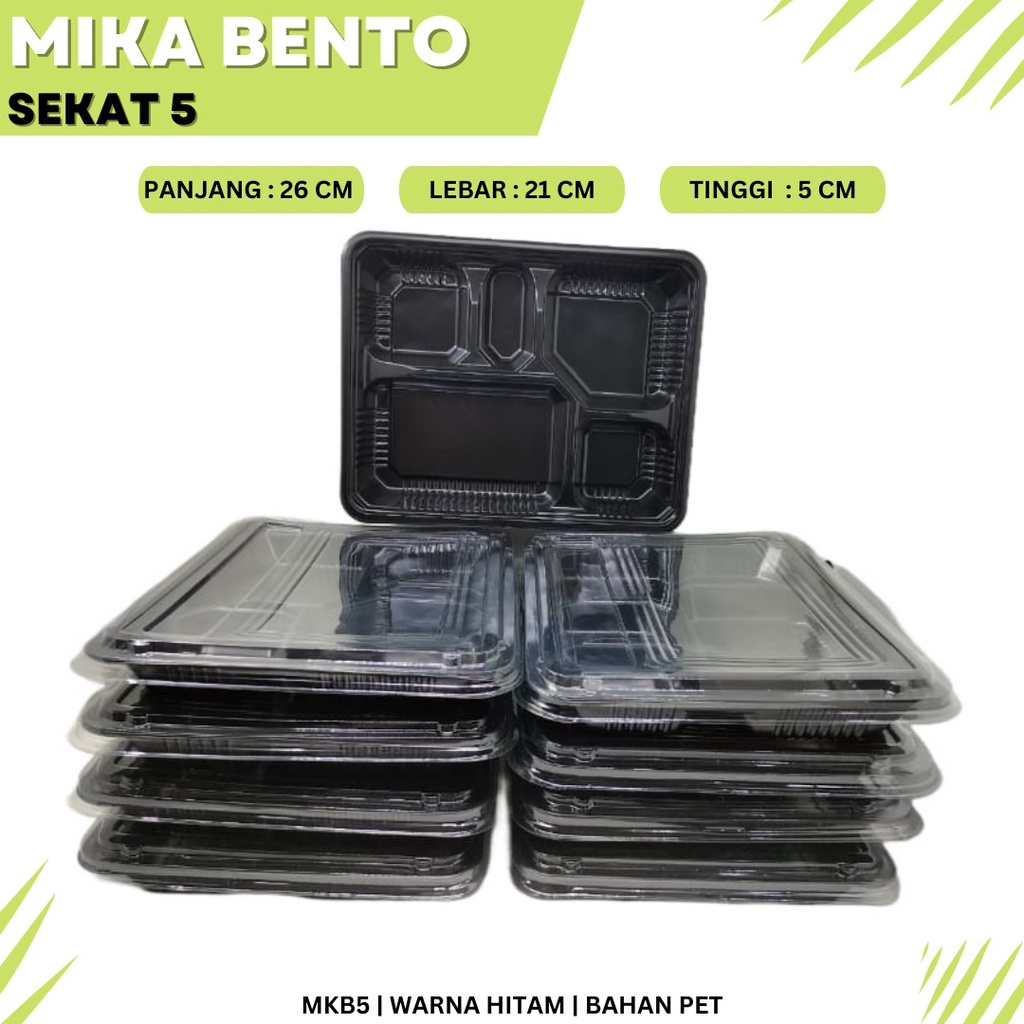 Mika Bento Sekat 5 Bento Sekat 5 (Isi 10 Pcs-MKB5)