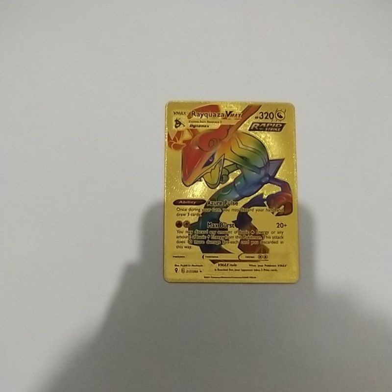 Pokemon Cards-Rayquaza  Vmax Golden Rainbow