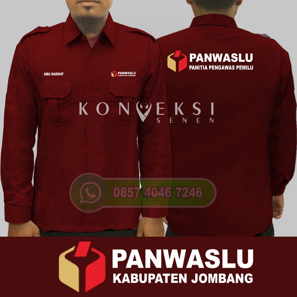 kemeja panwaslu baju panwaslu seragam panwaslu Pdh Bawaslu baju