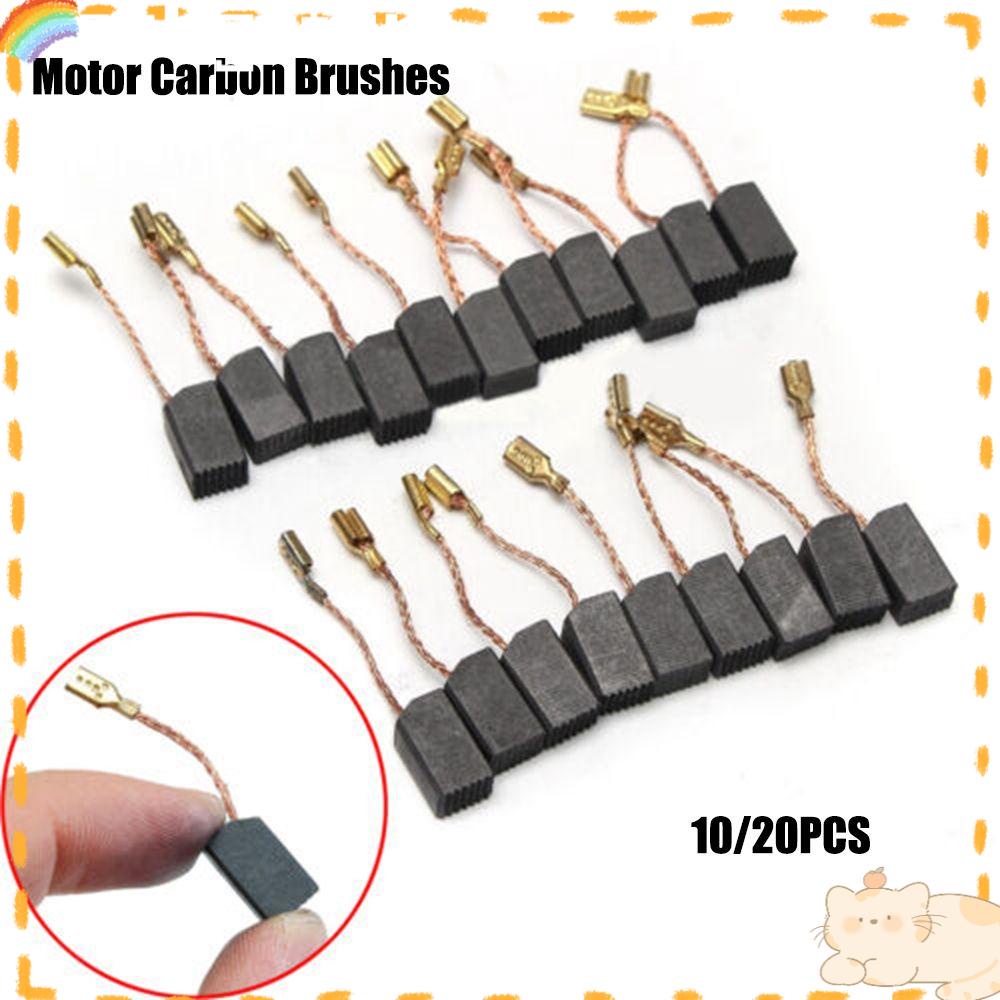 Solighter 10/20PCS Bor Mini Kualitas Tinggi 6.1 * 7.8 * 13.6mm Rotary Tool Generik Carbon Brushes