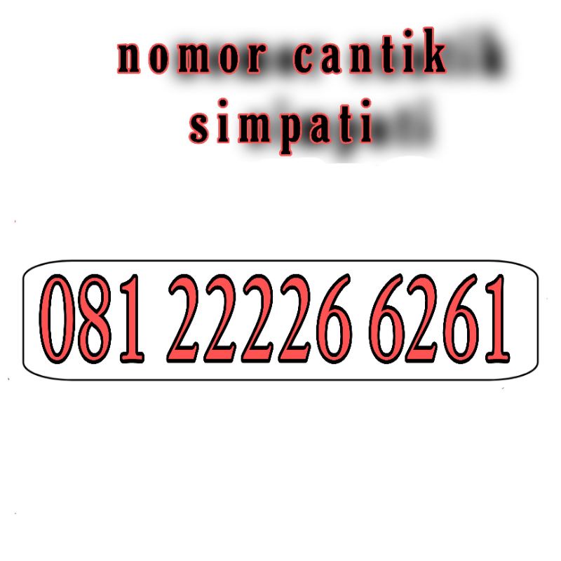 nomor cantik simpati O81 2222 66261