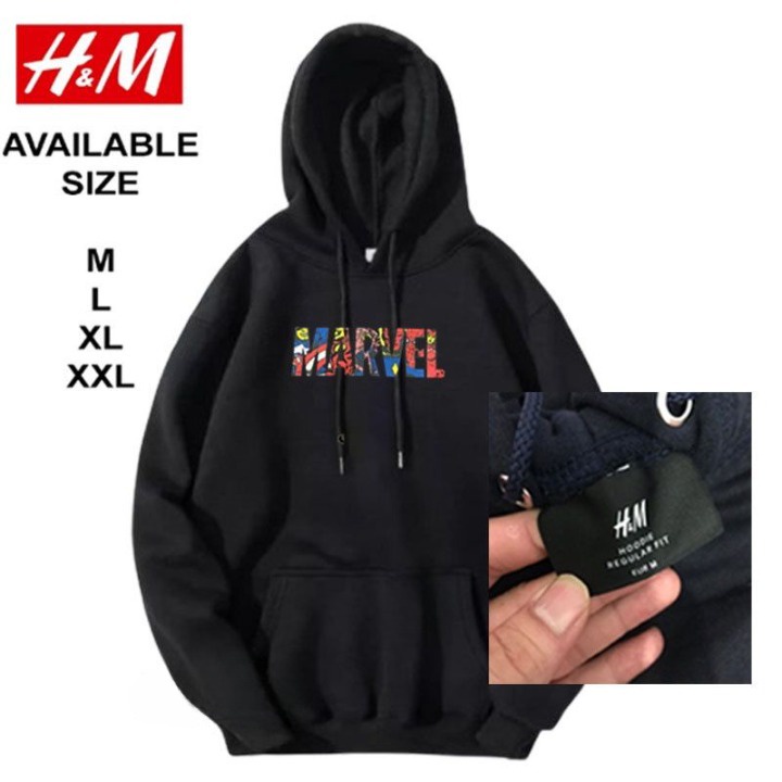 Hoodie &amp; Sweatshirt H*M Marvel Bahan Tebal Premium Pria &amp; Wanita Redy Ukuran M L XL XXL