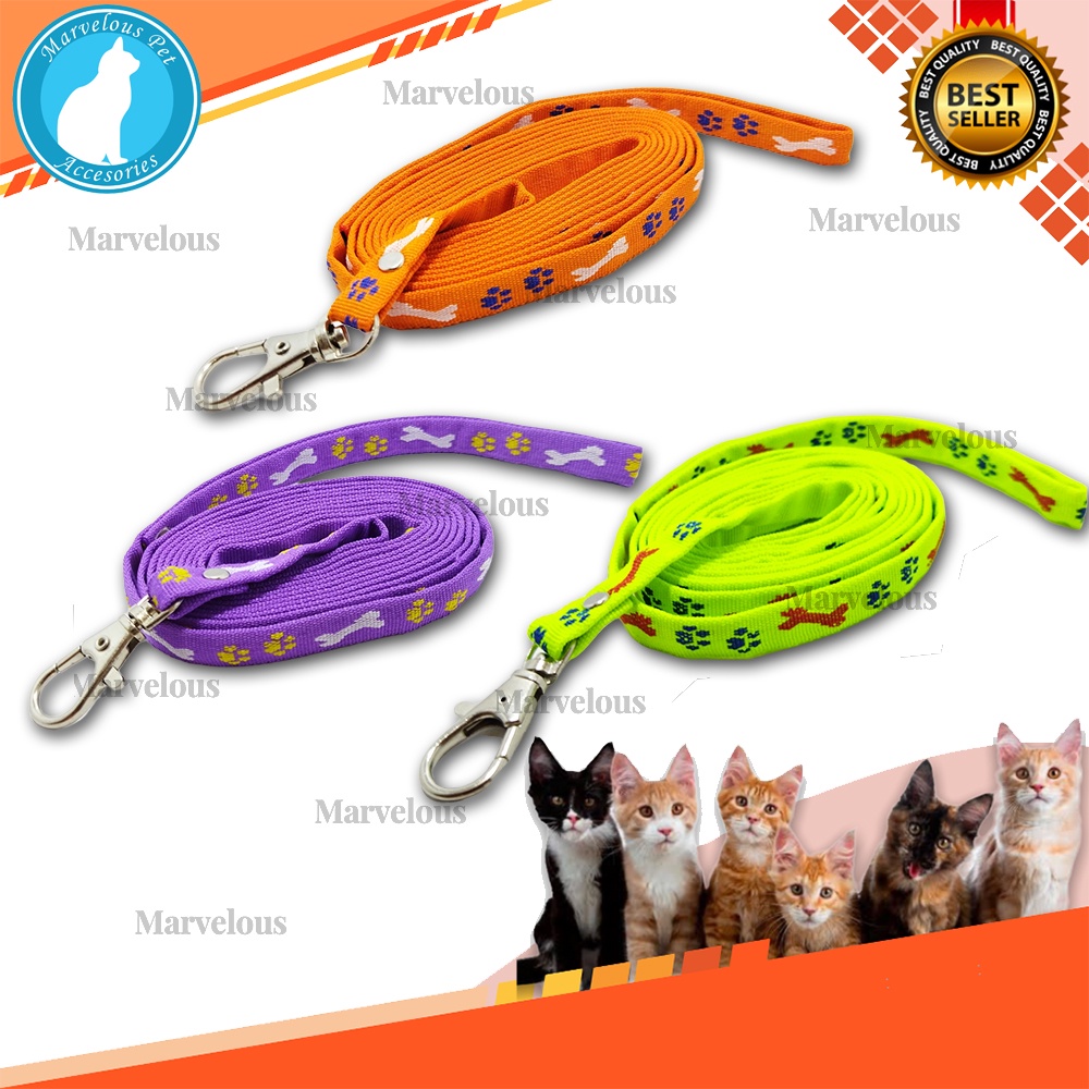 Tali Kucing Motif Tulang Panjang 2 meter Bahan Tebal ( Tali Tuntun Kucing )