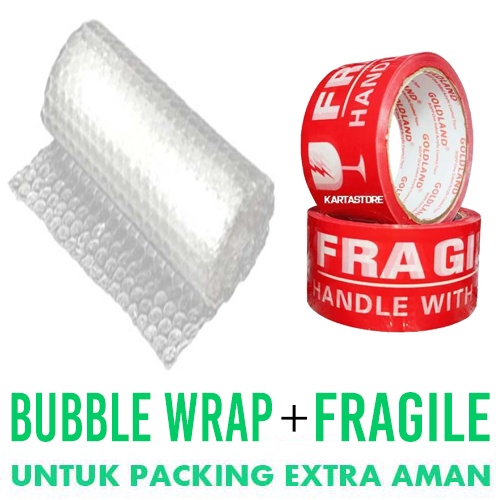 EXTRA PACKING BUBBLE WRAP DAN FRAGILE PACKING JADI AMAN