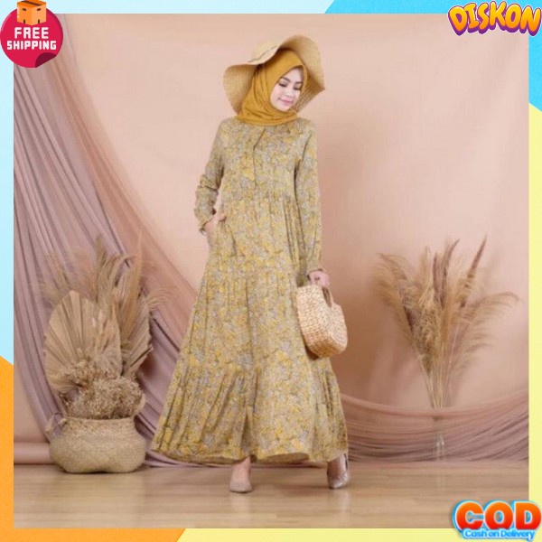 Pakaian Pesta Kondangan Ibu2 Bj Gmis Size S M L Xl Gsmis Branded Import Premium Buju Gamis Remaja Ha