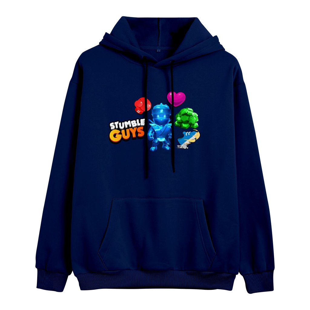 Jumper Hoodie Anak Stumble Guys Blue II Jaket Hoodie Anak Viral II Sweater Hoodie Kids Sz M - XL ( Laki Laki &amp; Peremepuan )