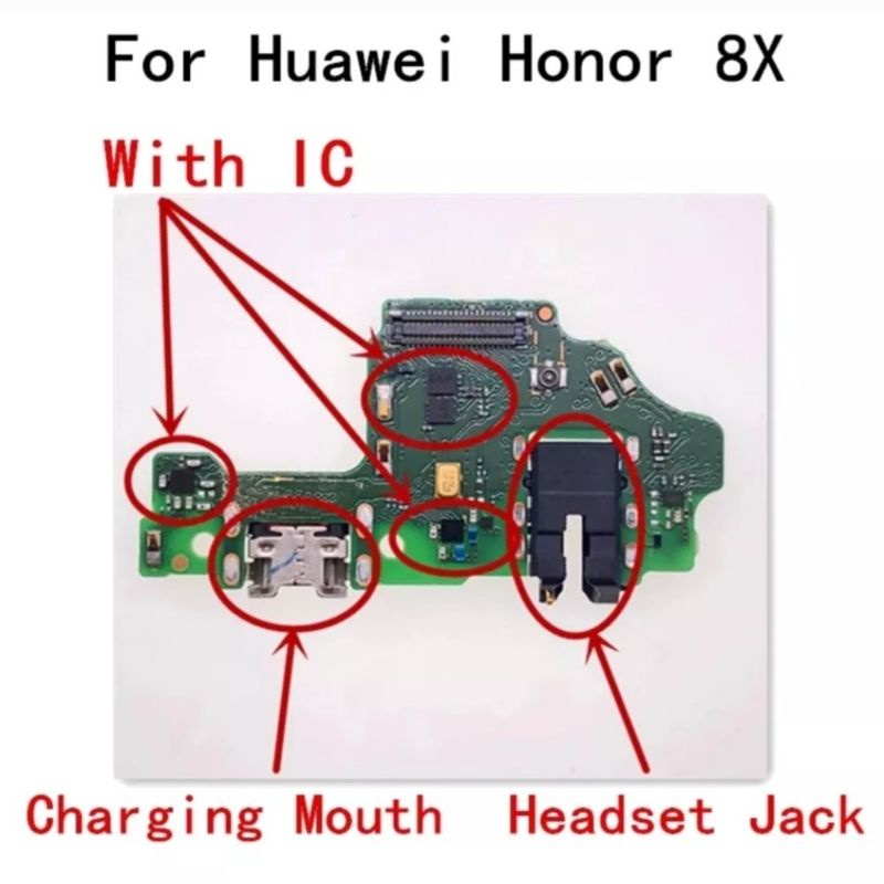 Papan konektor charger Honor 8X 9i 9 lite
