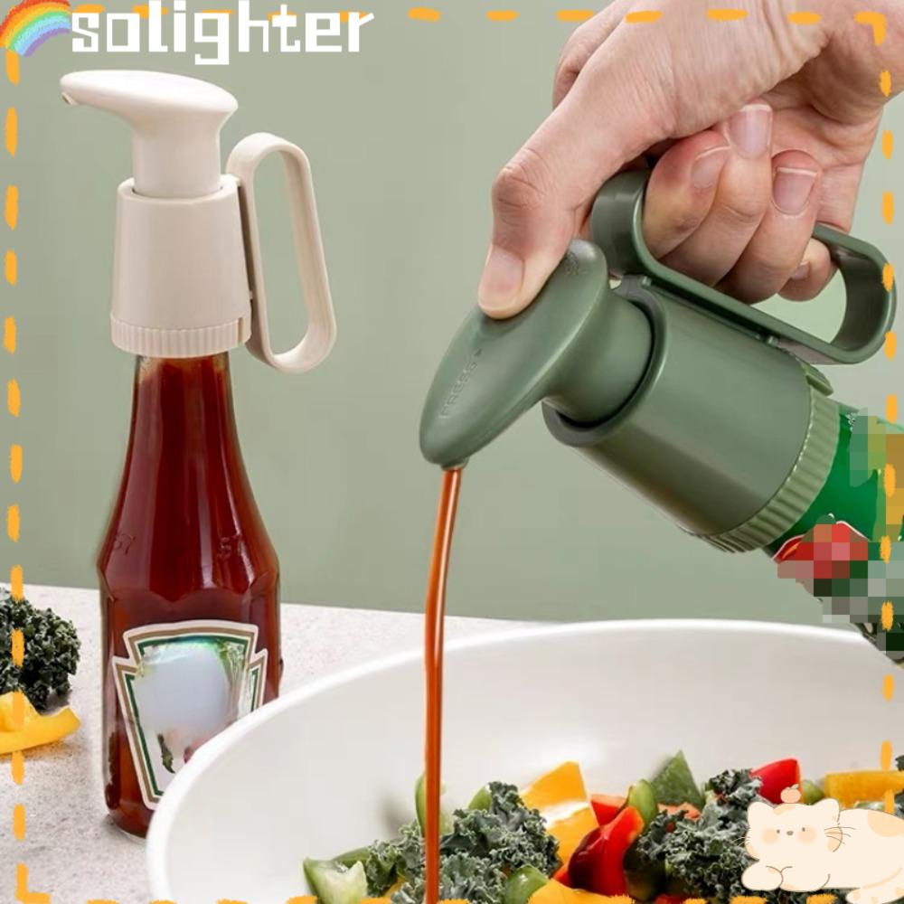 Solighter Nozzle Botol Saus Tiram Segel Rapat Botol Kecap Push-type Dispensers Pressure